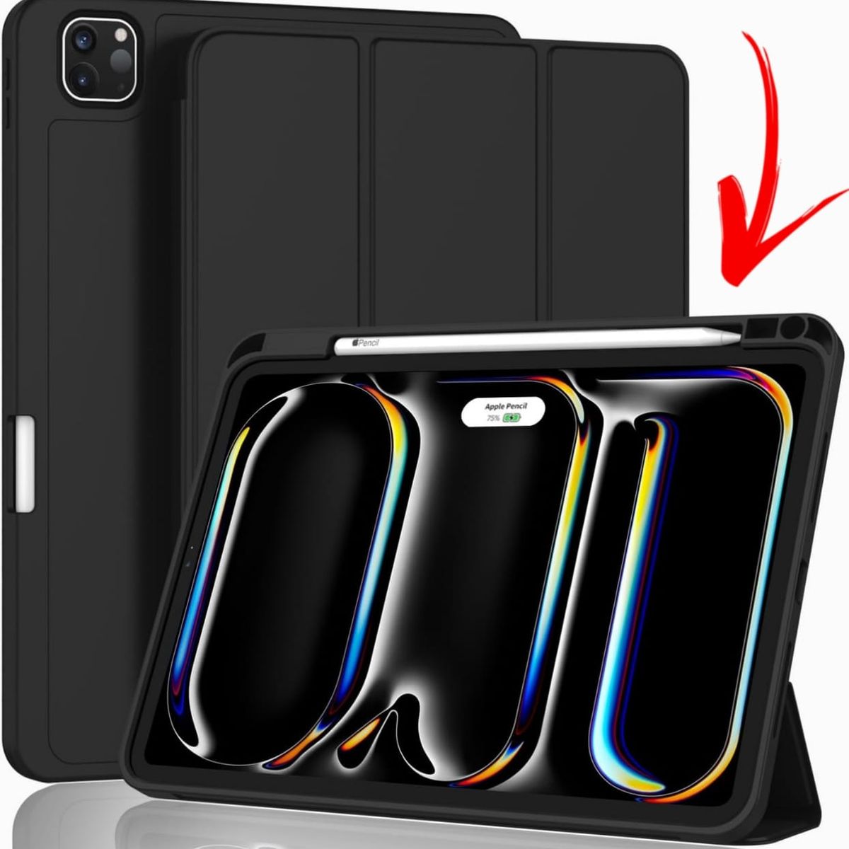 GENERICO - Funda Smart Case Protector Para iPad PRO 11" 2024 M4 - NEGRO