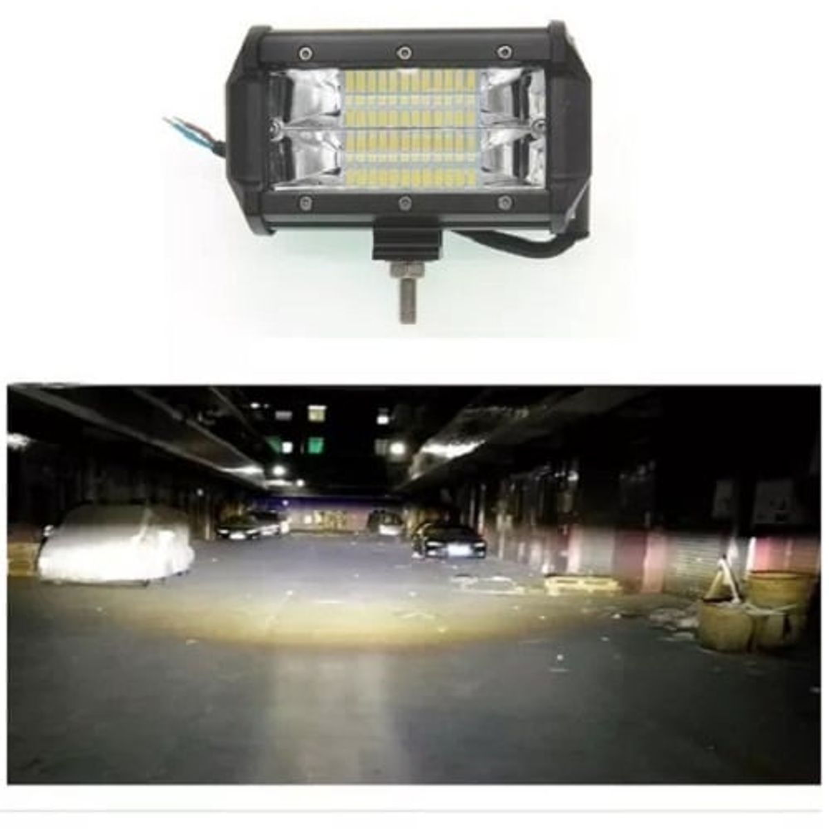 GENERICO - Faro Barra 24 Leds 72w Luz Lineal Doble Color auto moto 1pza