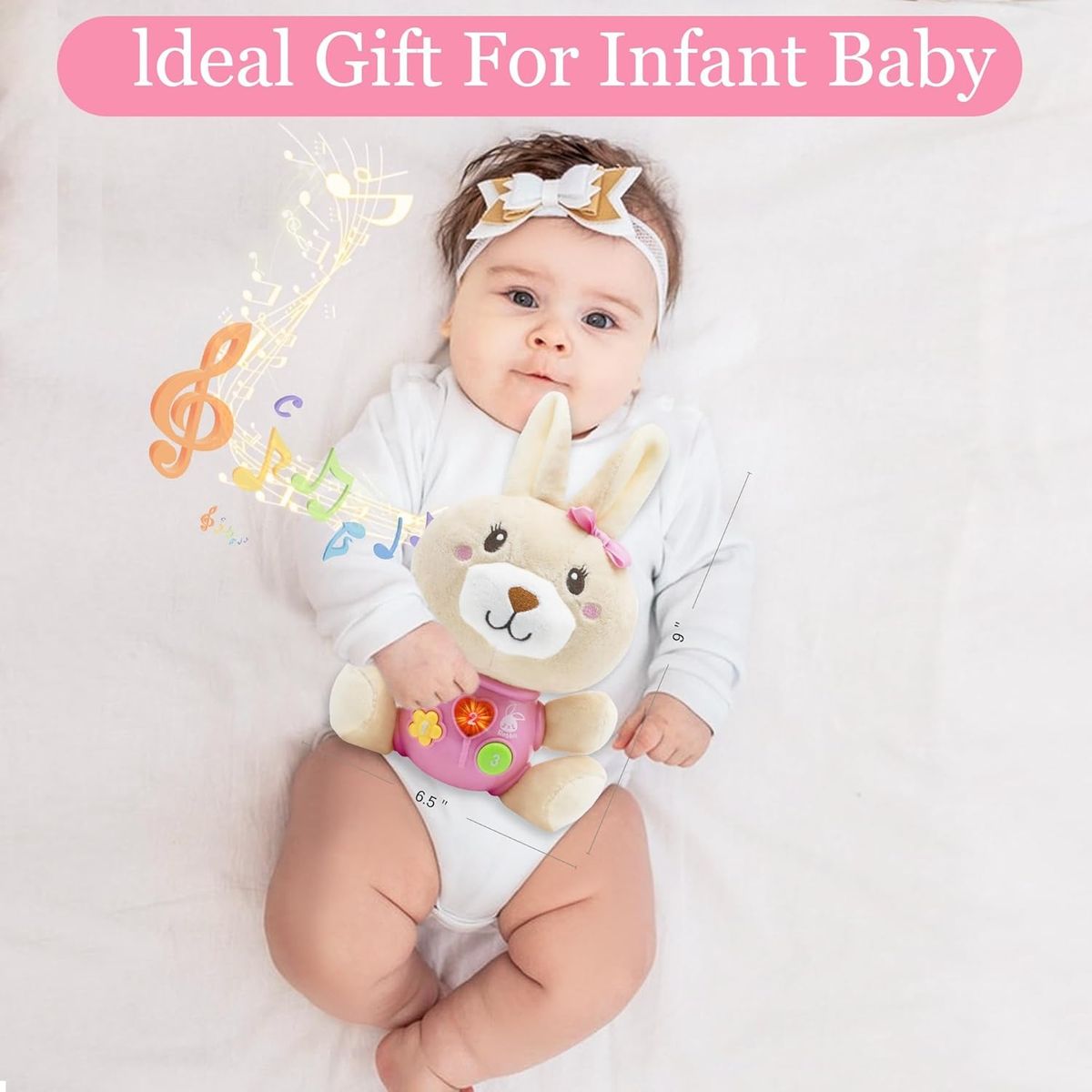 GENERICO - Peluche musical de conejita para bebé