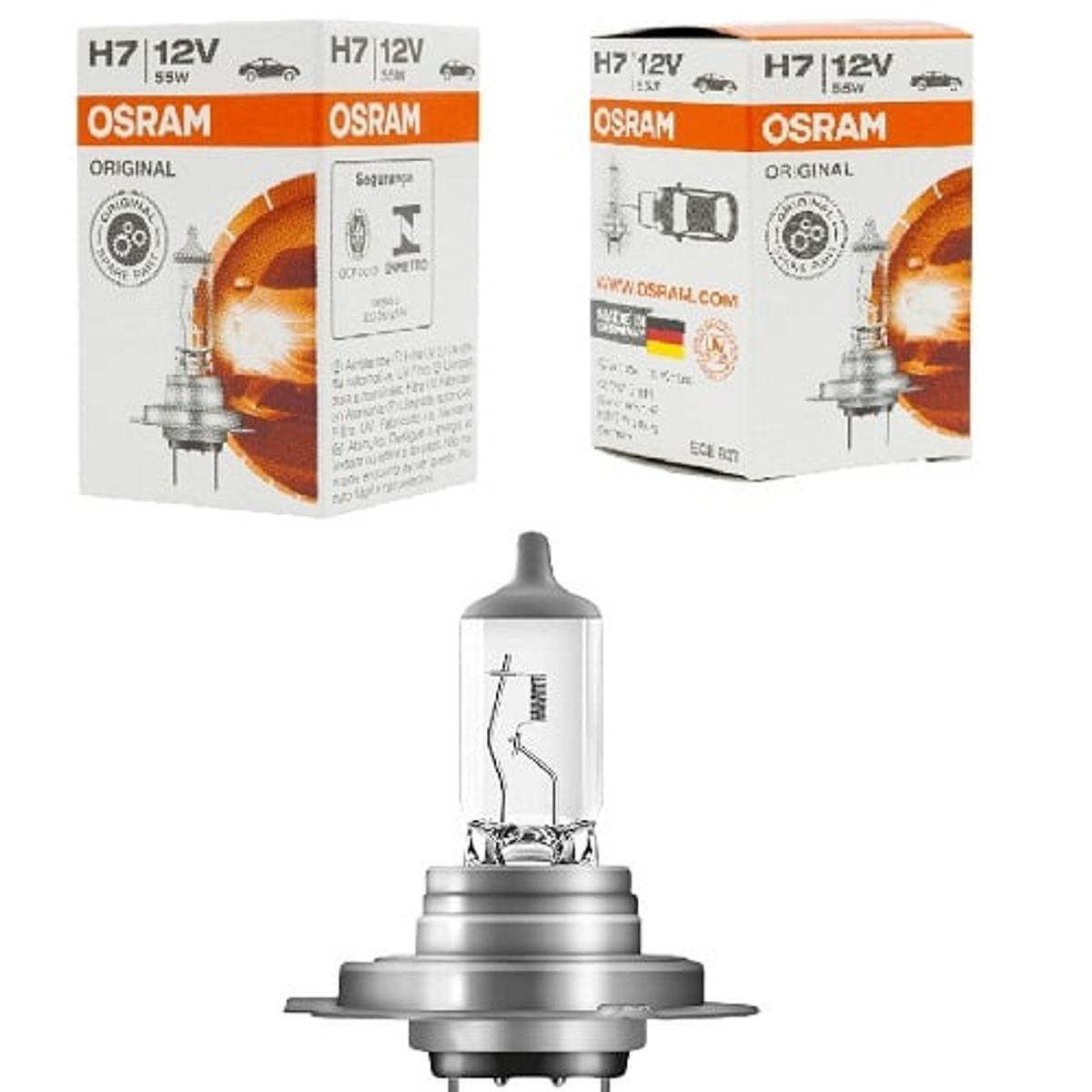 OSRAM - Foco H7 2 Unidades  Halógeno 12V 55W PX26d