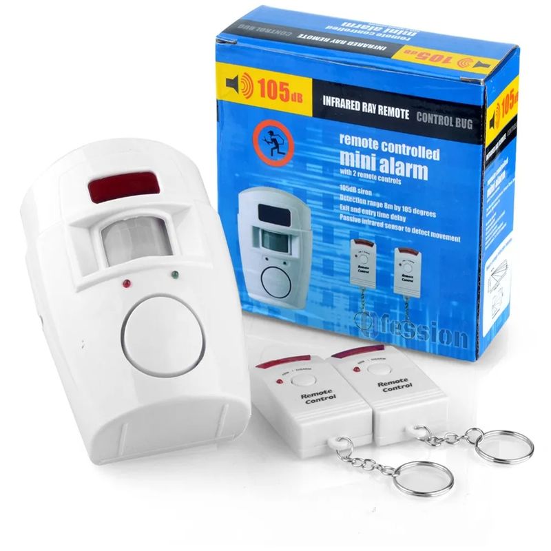 GENERICO - Alarma Inalámbrico con Detector de Movimiento y 2 Controles