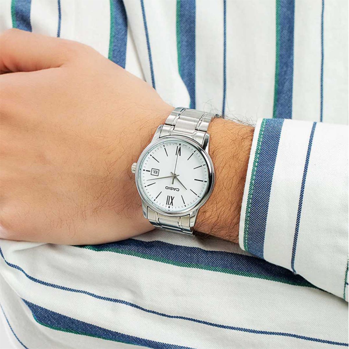 CASIO - MTP-V002D-7B3 - RELOJ CASIO PARA HOMBRE ACERO ELEGANTE PLATEADO - CAS-17