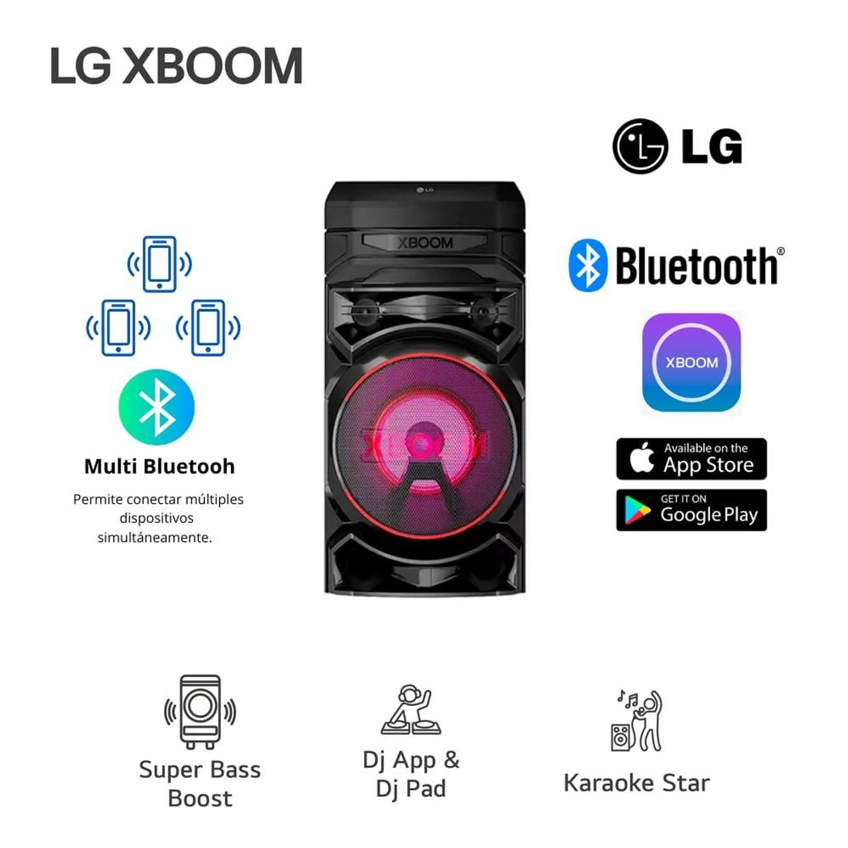 LG - TORRE DE SONIDO LG RNC5 XBOOM MULTI-BLUETOOTH KARAOKE STAR