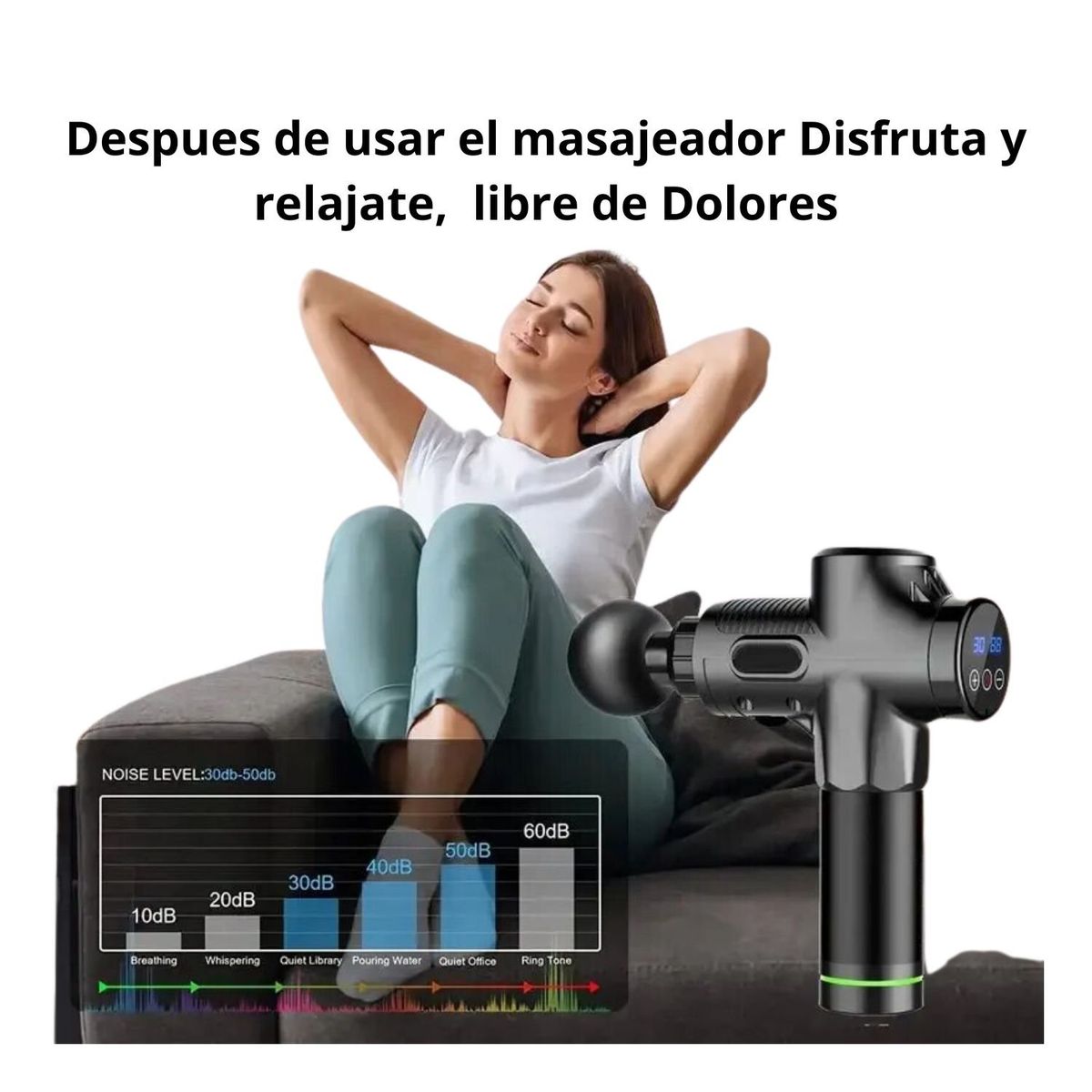 GENERICO - Pistola de Masaje de alta Frecuencia LCD