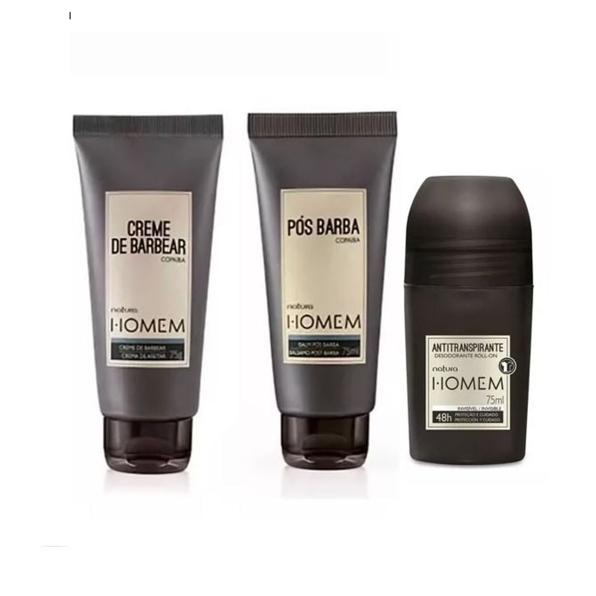 NATURA - Rutina Homem desodorante +crema de afeitar + gel post afeitada natura