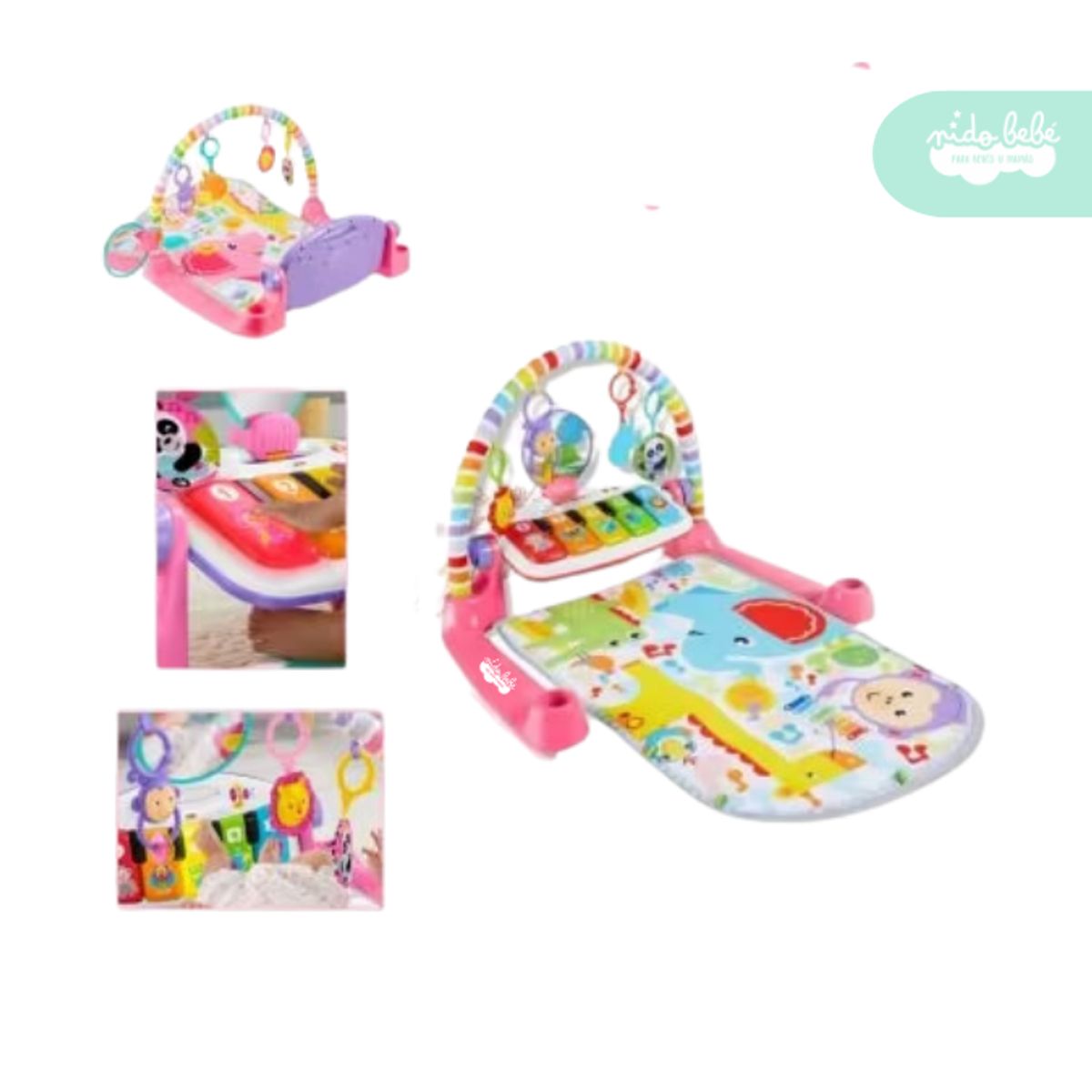 GENERICO - Gimnasio Piano musical de Bebé CICILOVE color Rosado