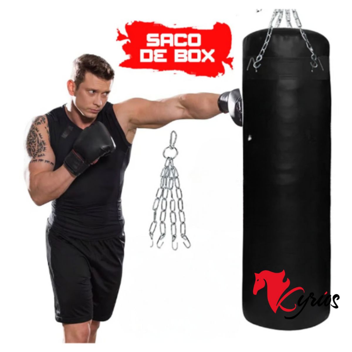 NACIONAL - Saco De Box de 150CM + Cadena - Boxeo