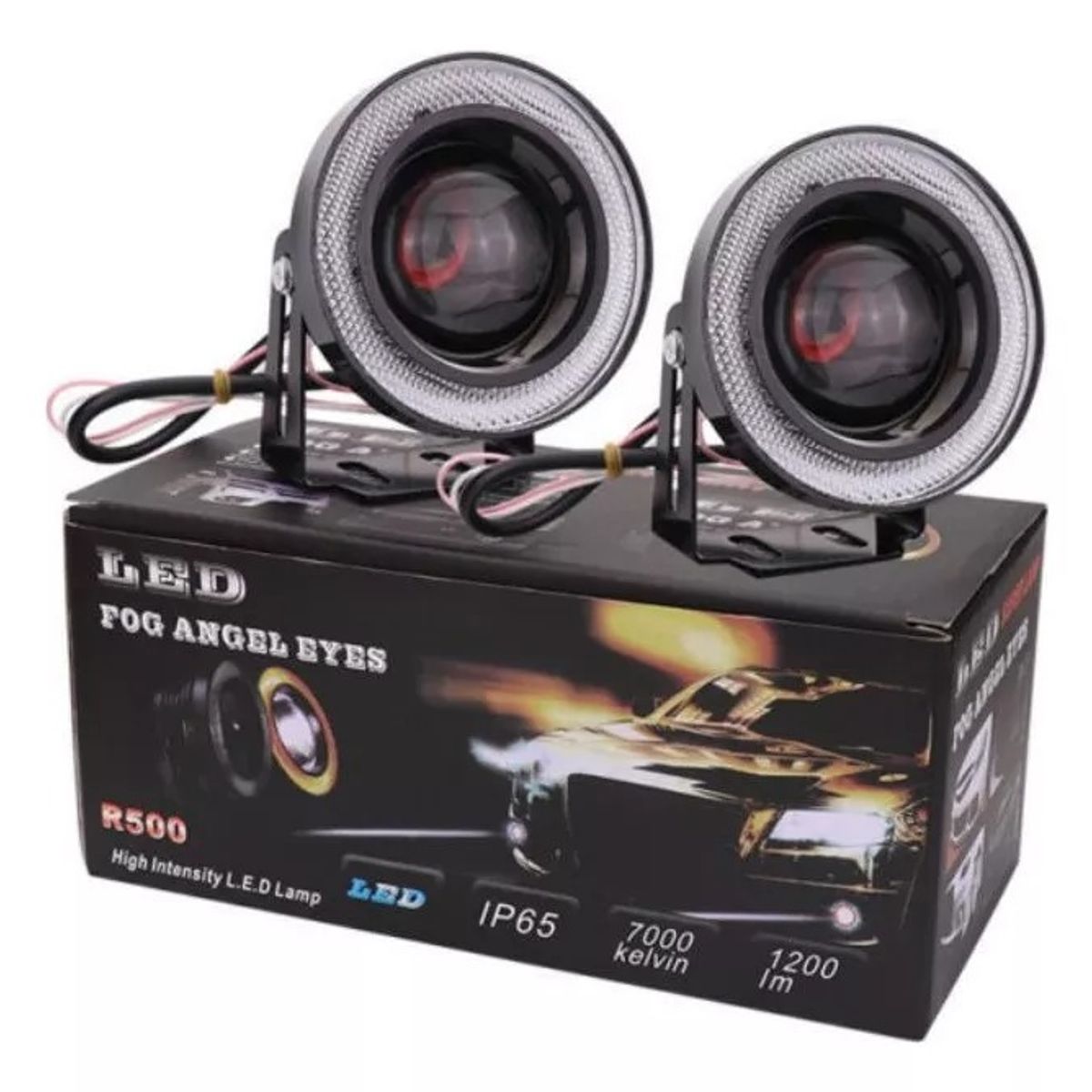 GENERICO - Faros  Ojo De Angel 89mm Led 1 Par Luz Antiniebla