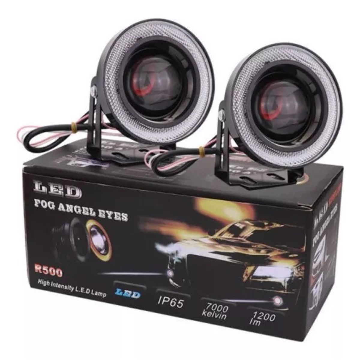 GENERICO - Faros  Ojo De Angel 89mm Led 1 Par Luz Antiniebla