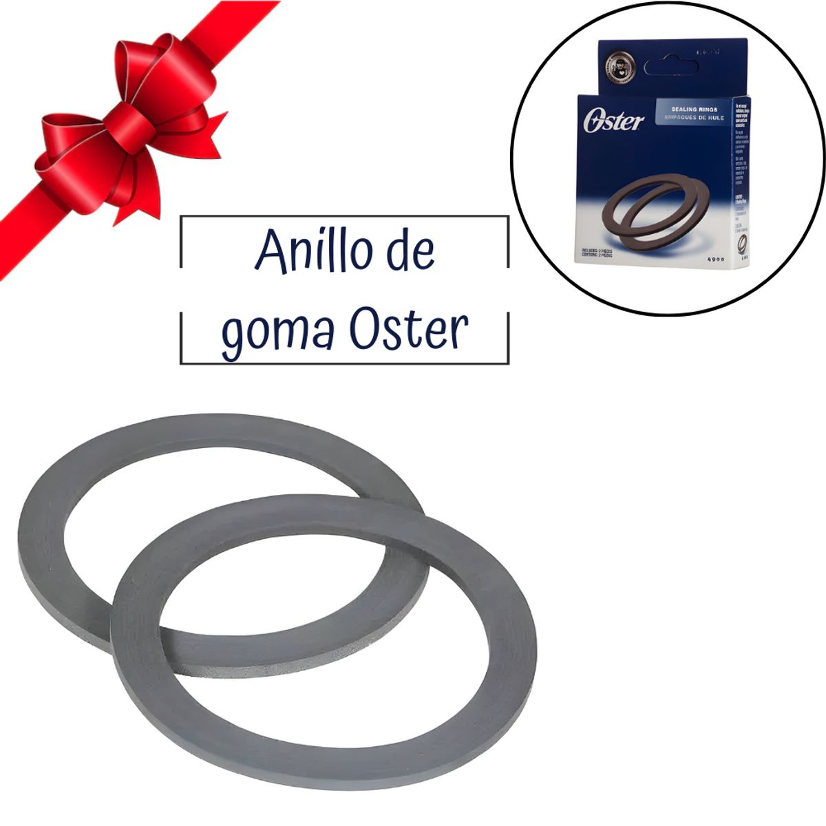 OSTER - Licuadora Oster Clasica  BLST4655 -Cromada+Anillo de Goma Oster