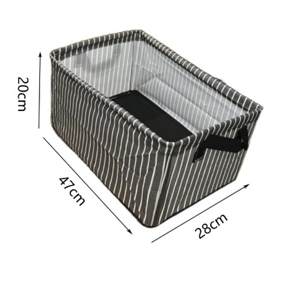 GENERICO - Caja Organizadora de Armarios Con Varillas Rayas Negras