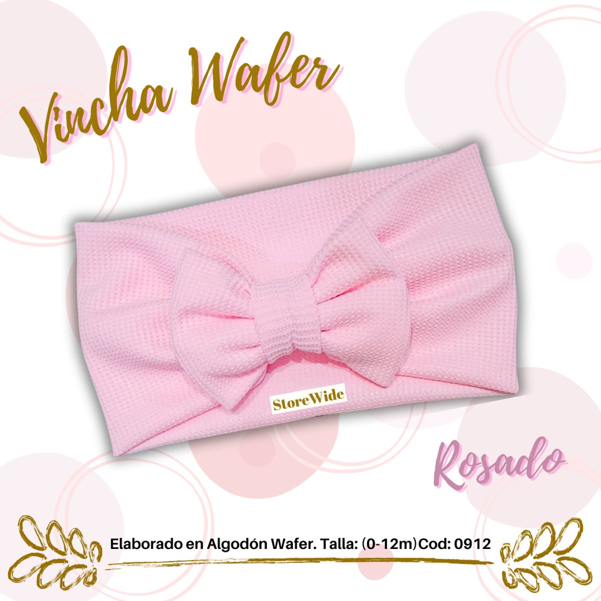 GENERICO - Vinchas para bebes en algodon  Wafer