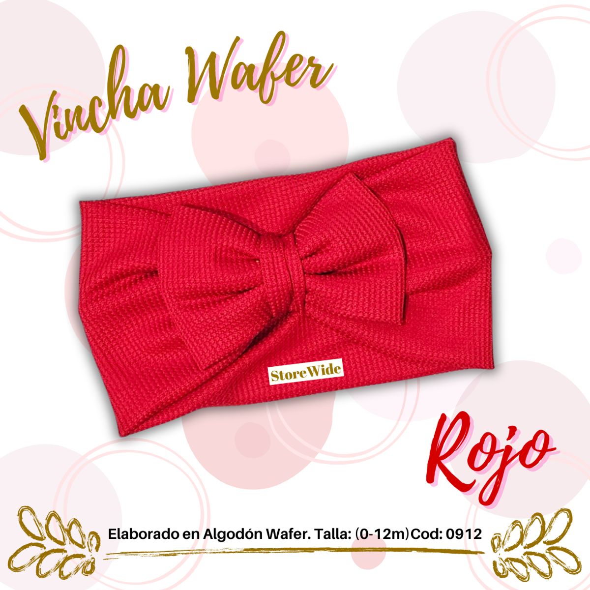 GENERICO - Vinchas para bebes en algodon  Wafer