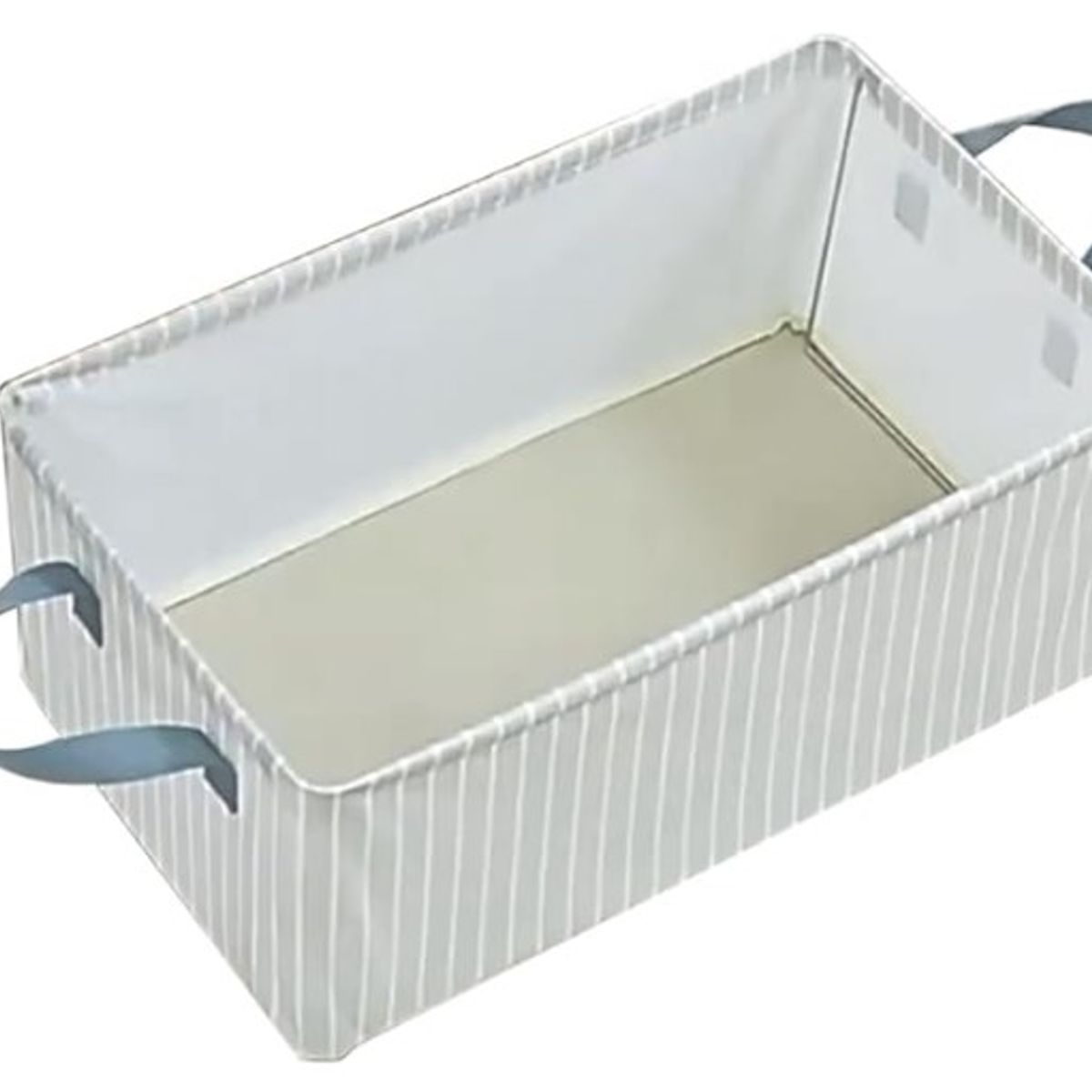 GENERICO - Caja Organizadora de Ropa Con Varillas Rayas Gris