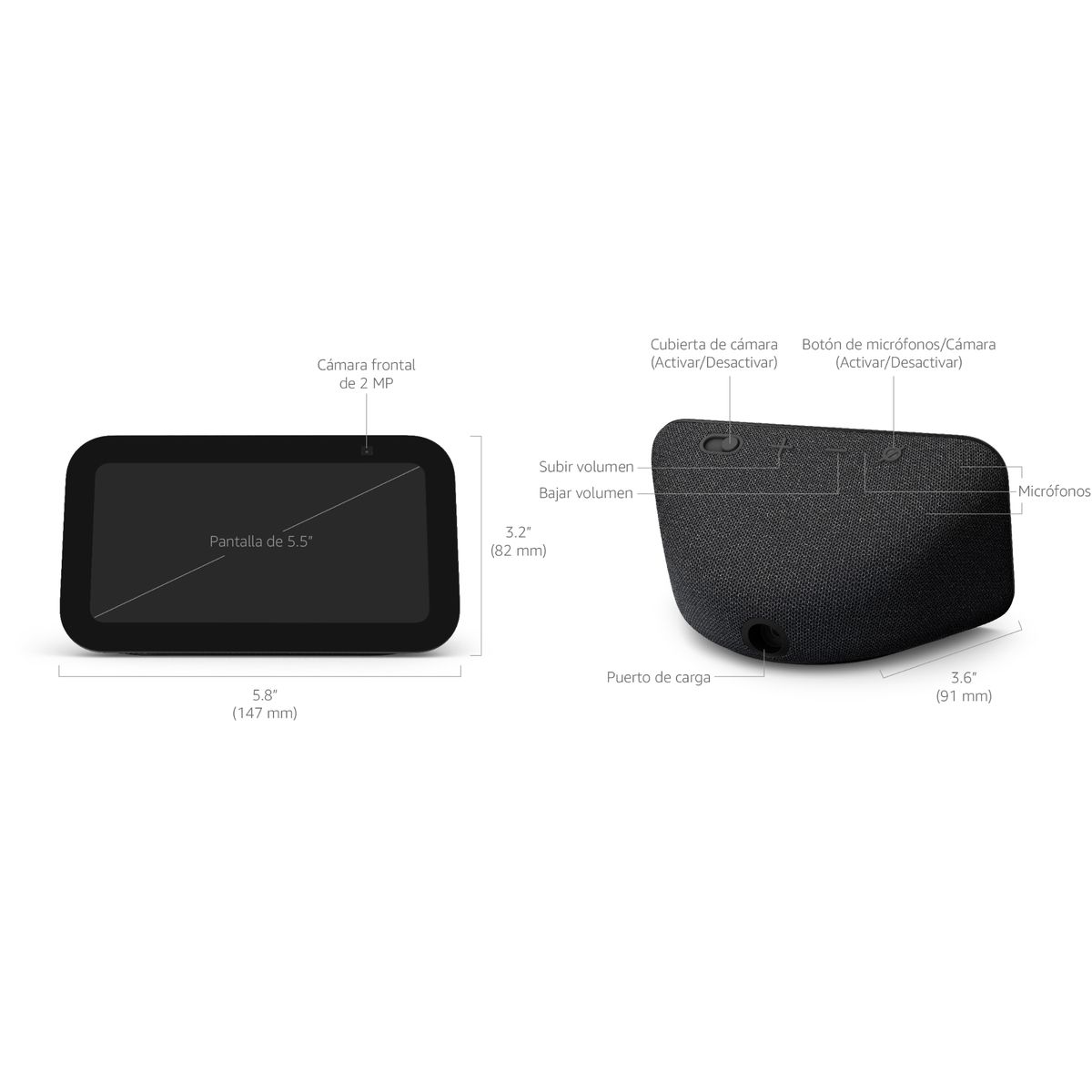 AMAZON - Echo Show 5 - 3ra Generación - Edición 2023 Alexa Pantalla Inteligente