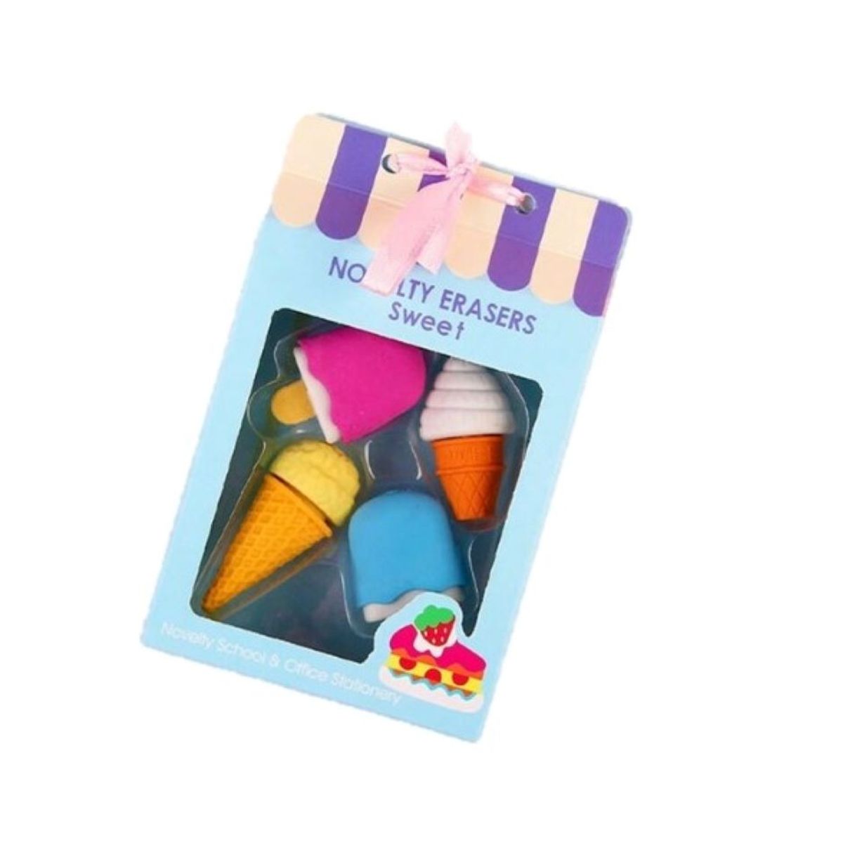 GENERICO - SET X4 BORRADORES NOVELTY SWEET  - CELESTE