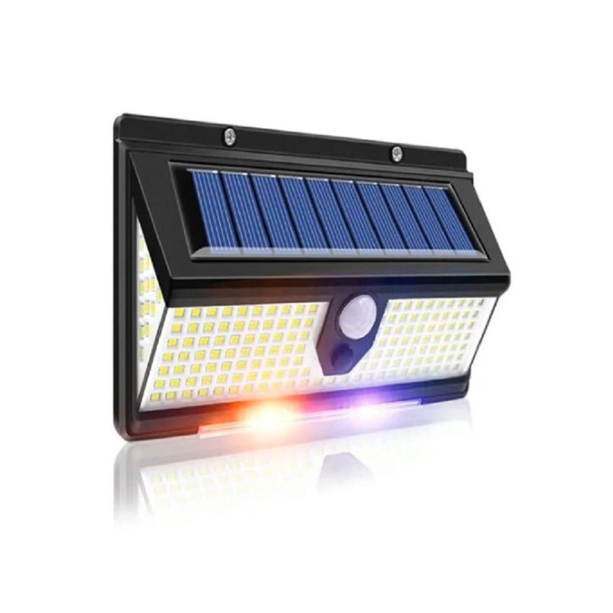 IMPORTADO MC - Lámpara Solar con Sensor 190 Led brillantes Luces Rojas y Azul