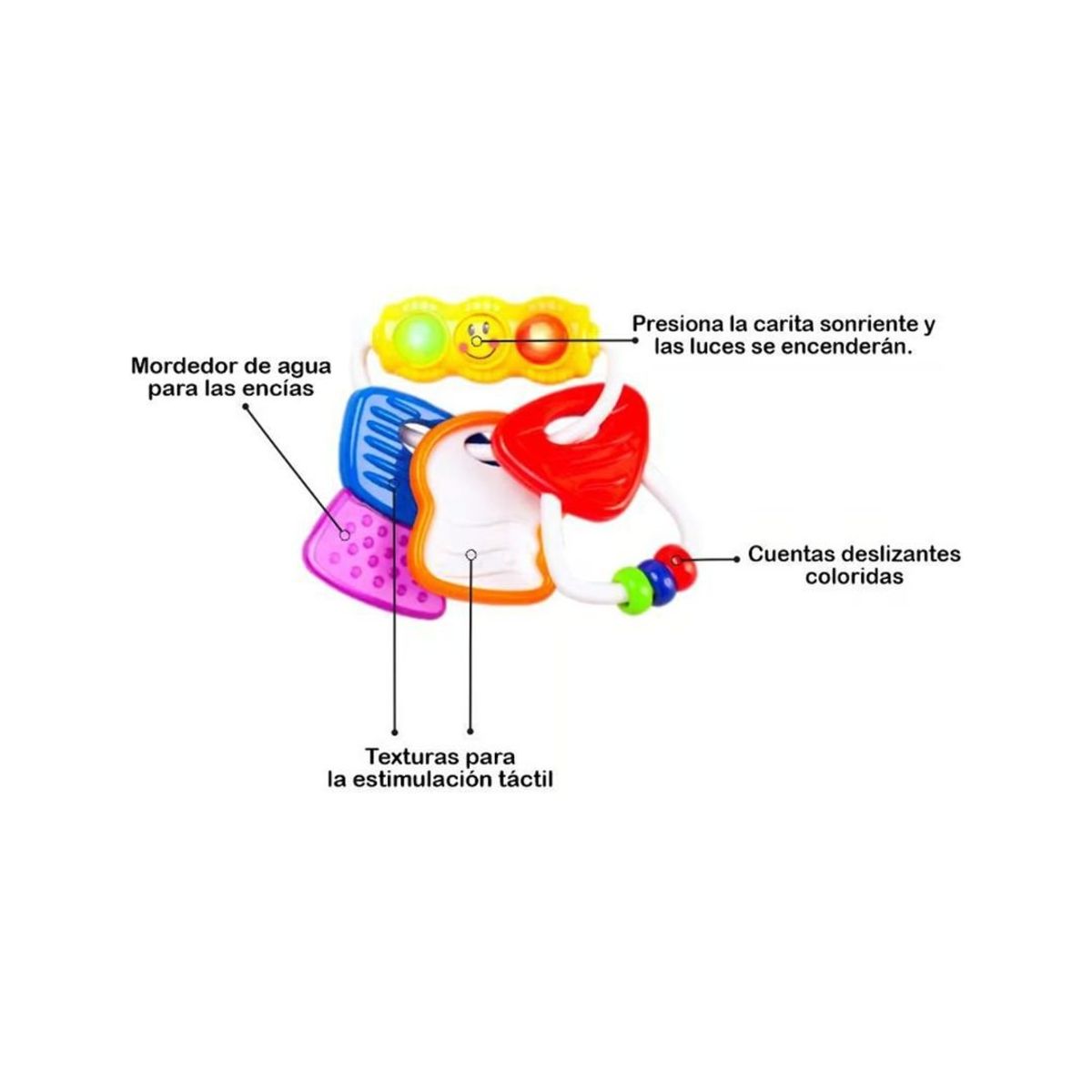 GENERICO - SONAJERO LLAVERO CON MORDEDOR Y LUCES