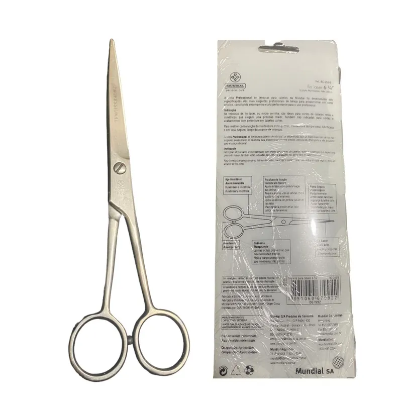 MUNDIAL - Tijera Corte Cabello Mundial Fio Laser 6 3/4" Professional Bronze