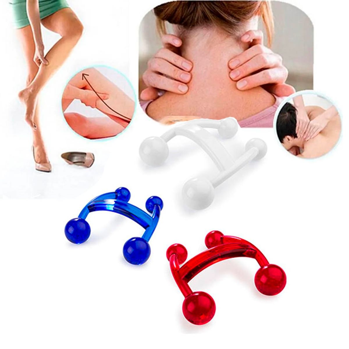 GENERICO - Masajeador corporal manual con 4 esferas