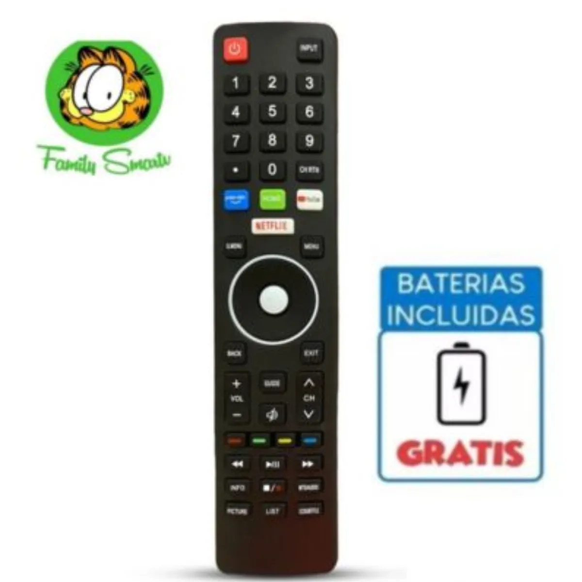 UNIVERSAL - Control Remoto Hyundai Smart tv Grande Con Netflix directo  Pilas