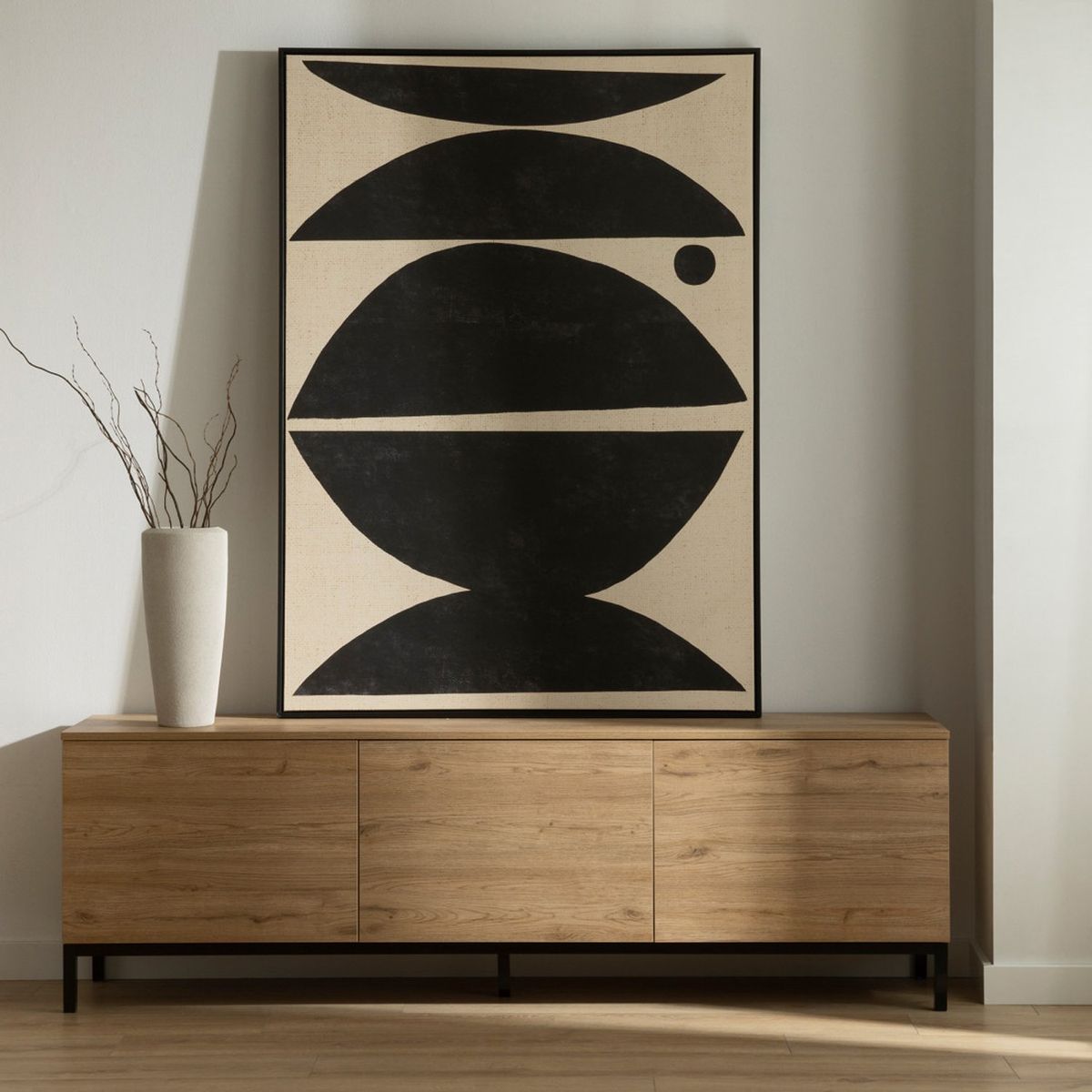 VENTITAS HOME - Mesa de TV Industrial Charlotte 65” Ventitas Home Macadamia