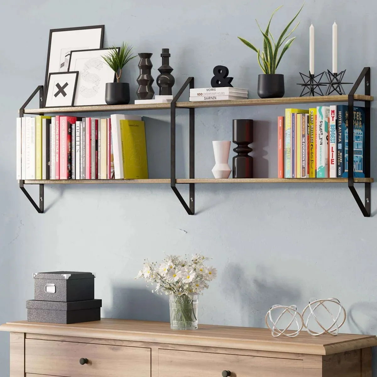 VENTITAS HOME - Repisa Industrial Flotante Cameron Color Gales