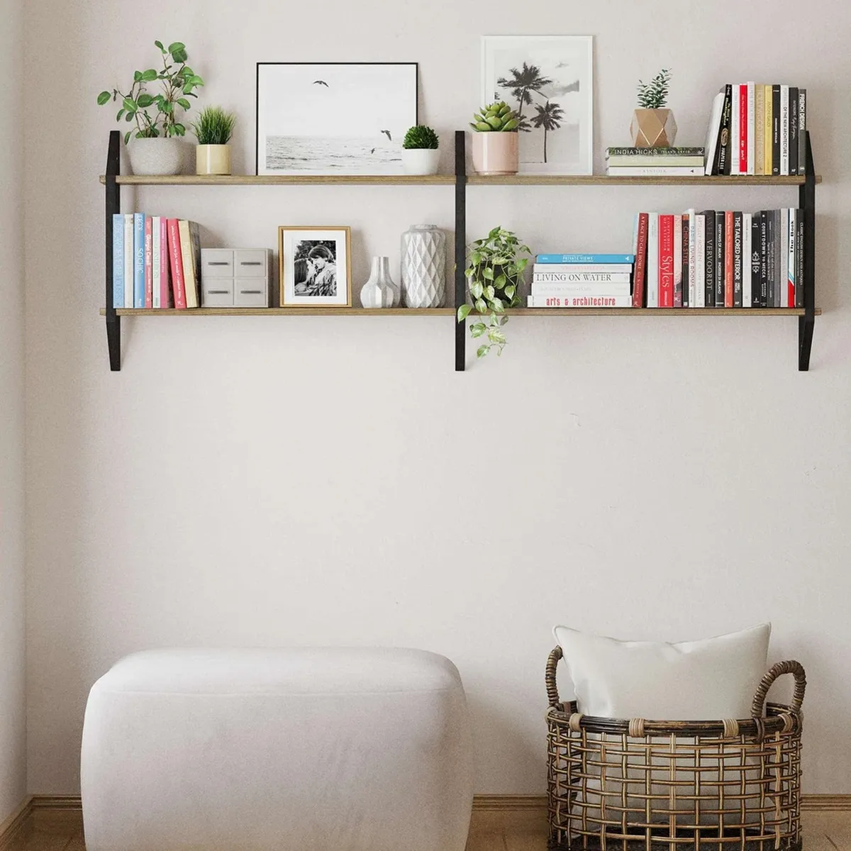 VENTITAS HOME - Repisa Industrial Flotante Cameron Color Gales