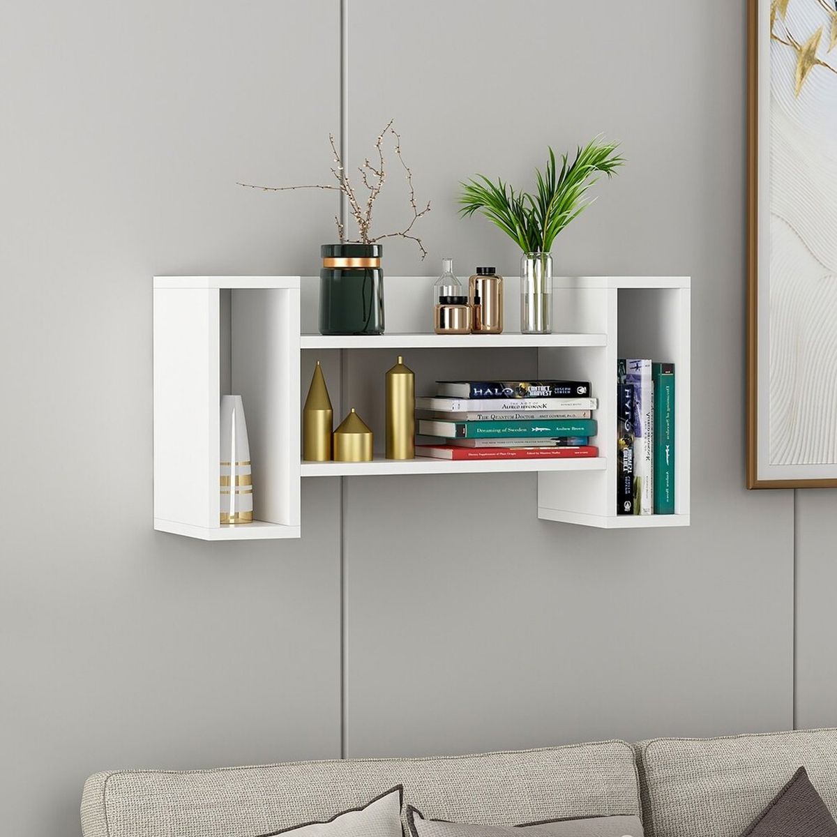 VENTITAS HOME - Velador Vintage Flotante Julie Color Blanco