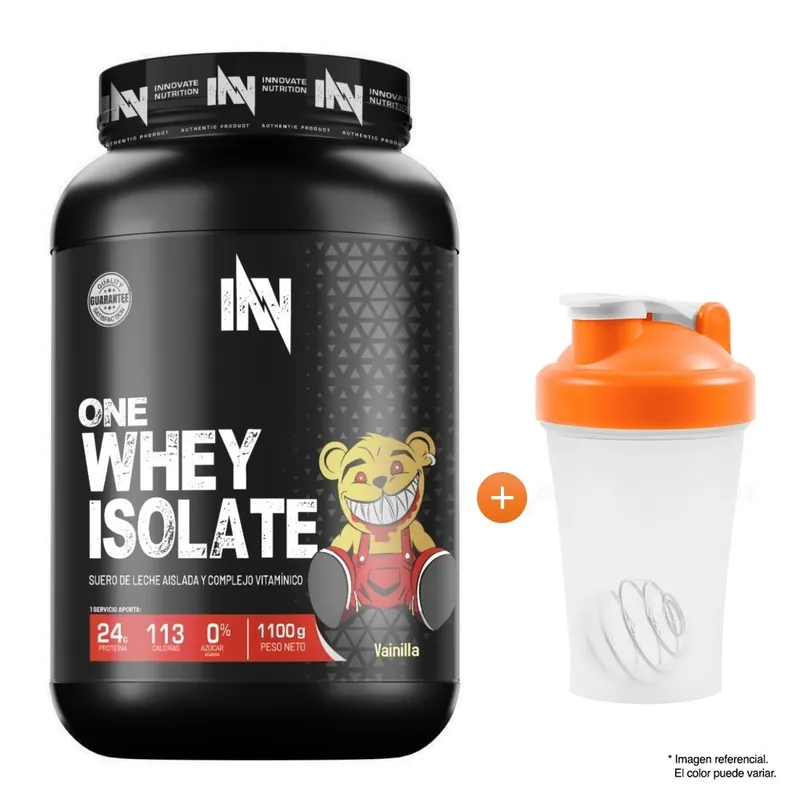INN INNOVATE NUTRITION - ONE WHEY ISOLATE VAINILLA 1.1 kilos proteína isolatada + SHAKER