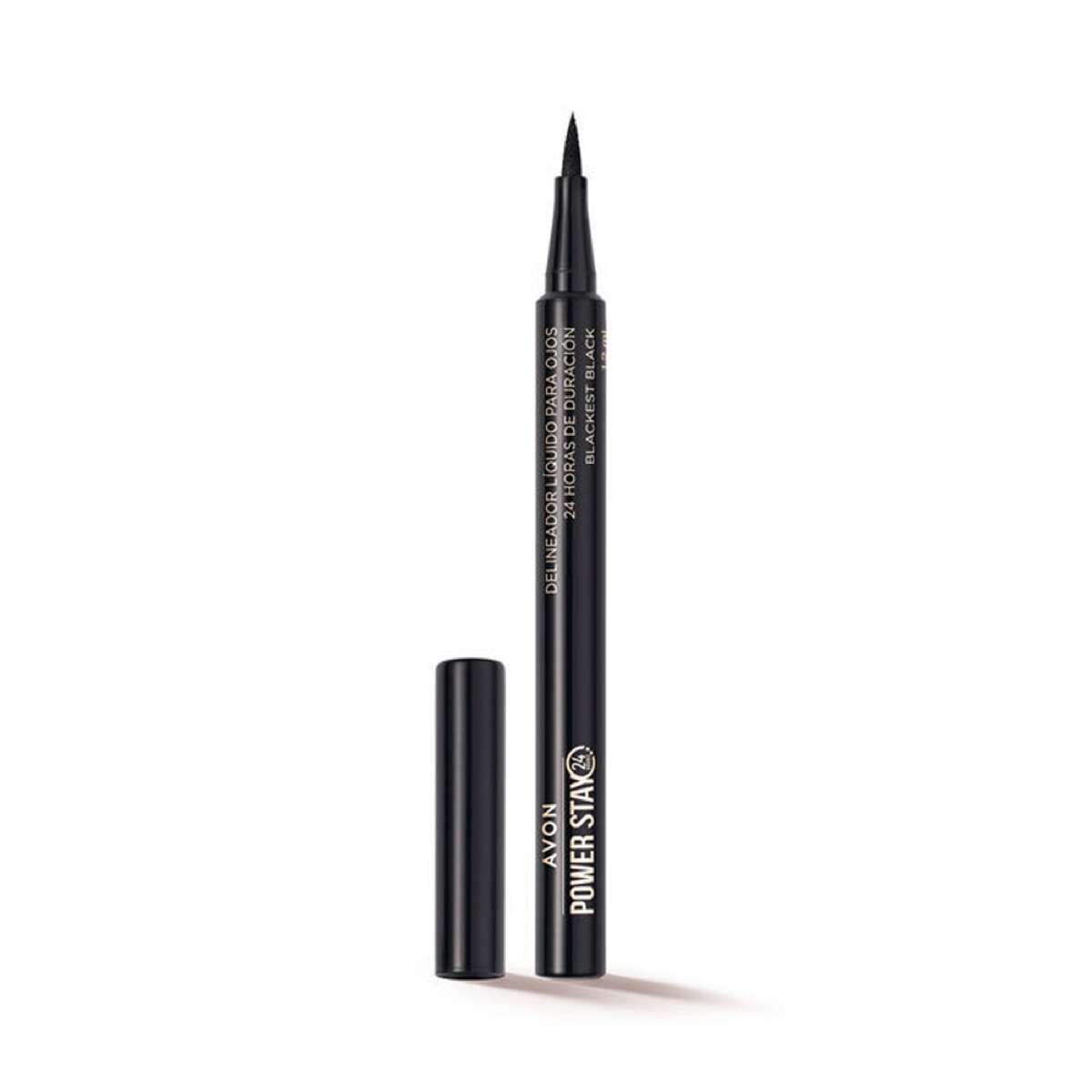 AVON - Delineador Líquido para Ojos color Blackest Black  24Hr Power Stay AVON