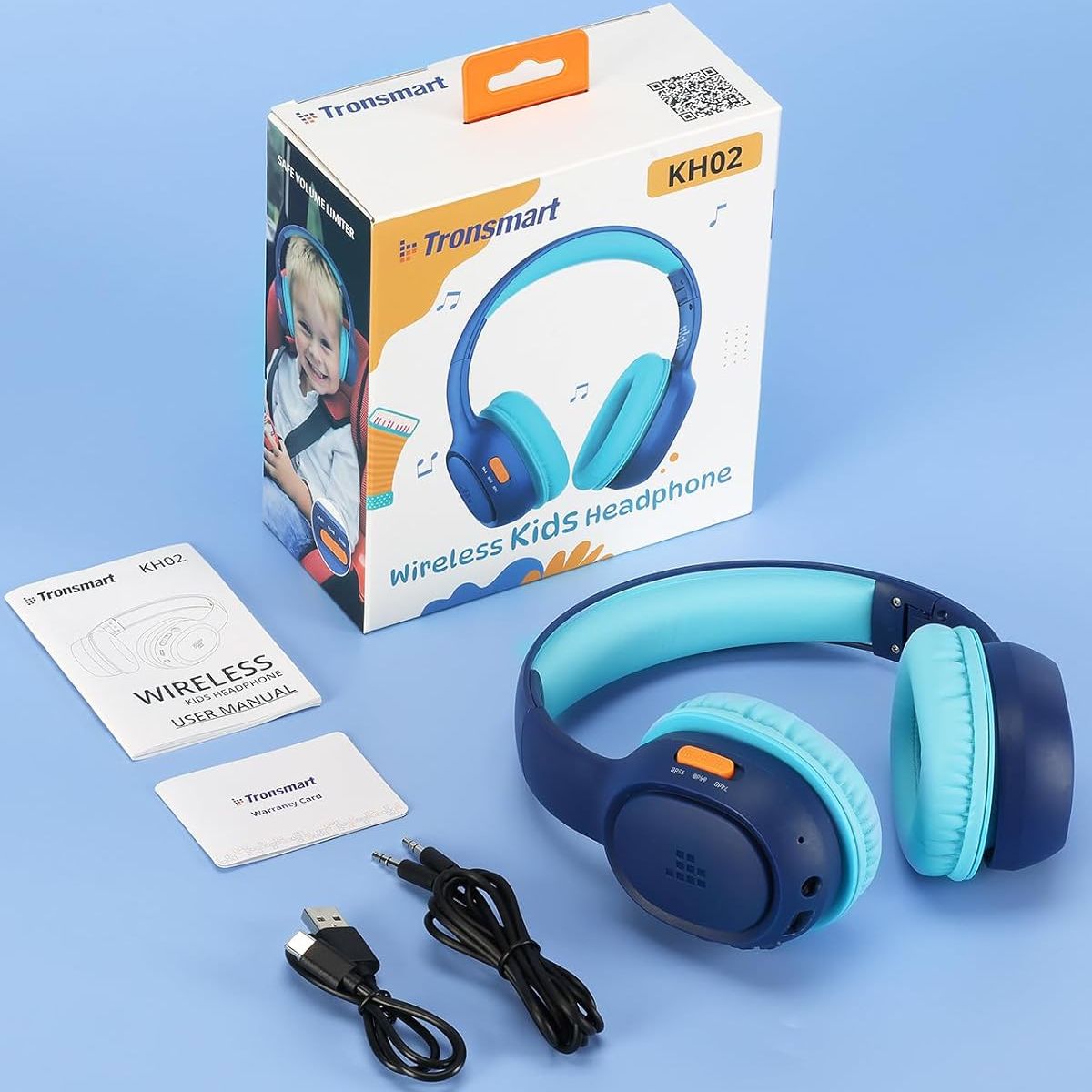 TRONSMART - Audifonos Tronsmart Bluetooth Kh02 Kids Edition Para Niños - Azul