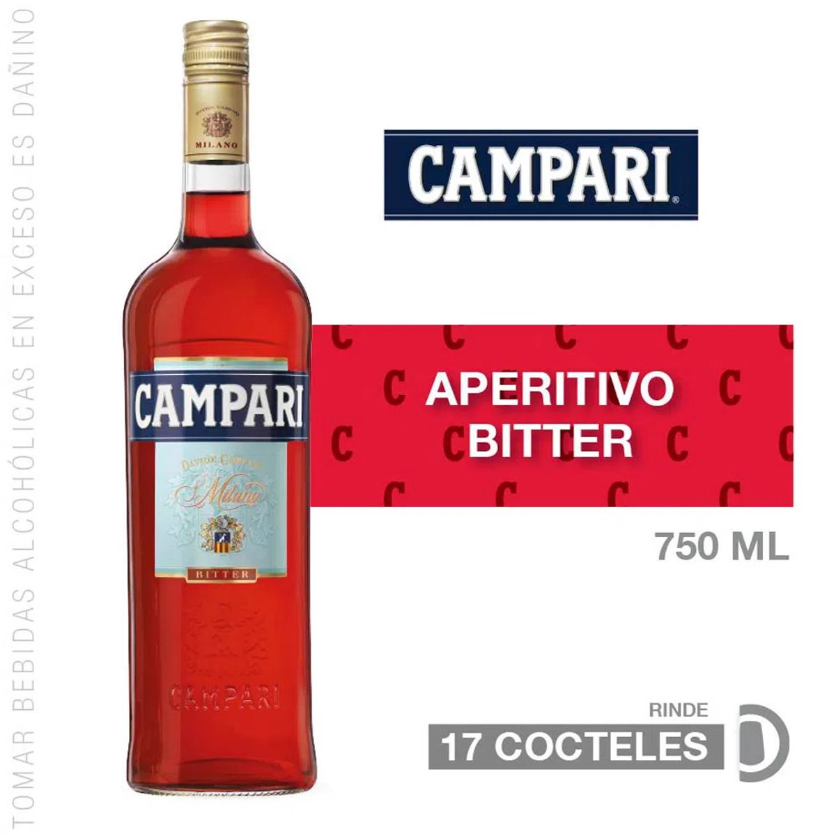 CAMPARI - Licor CAMPARI Bitter Botella 750ml