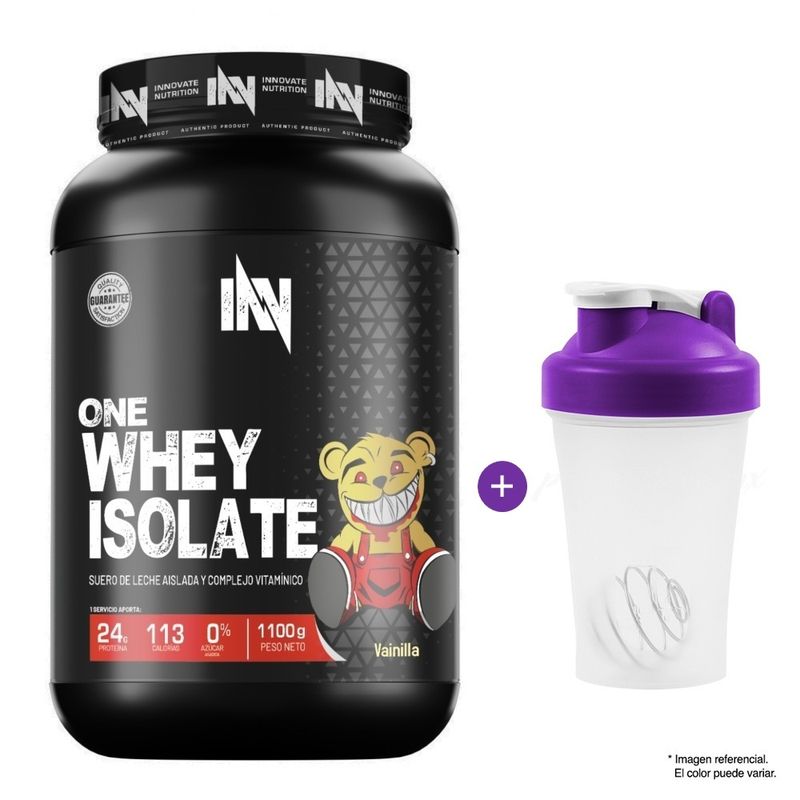 INN INNOVATE NUTRITION - ONE WHEY ISOLATE CHOCOLATE 1.1 kilos proteína isolatada + SHAKER