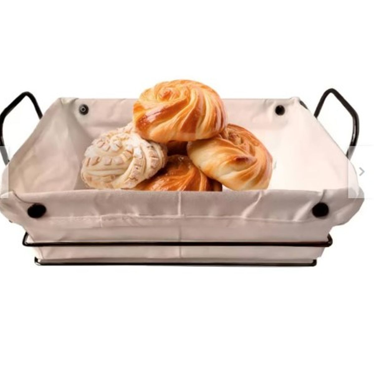 GENERICO - Panera Ovalada Dorada Canasta de Pan Elegante