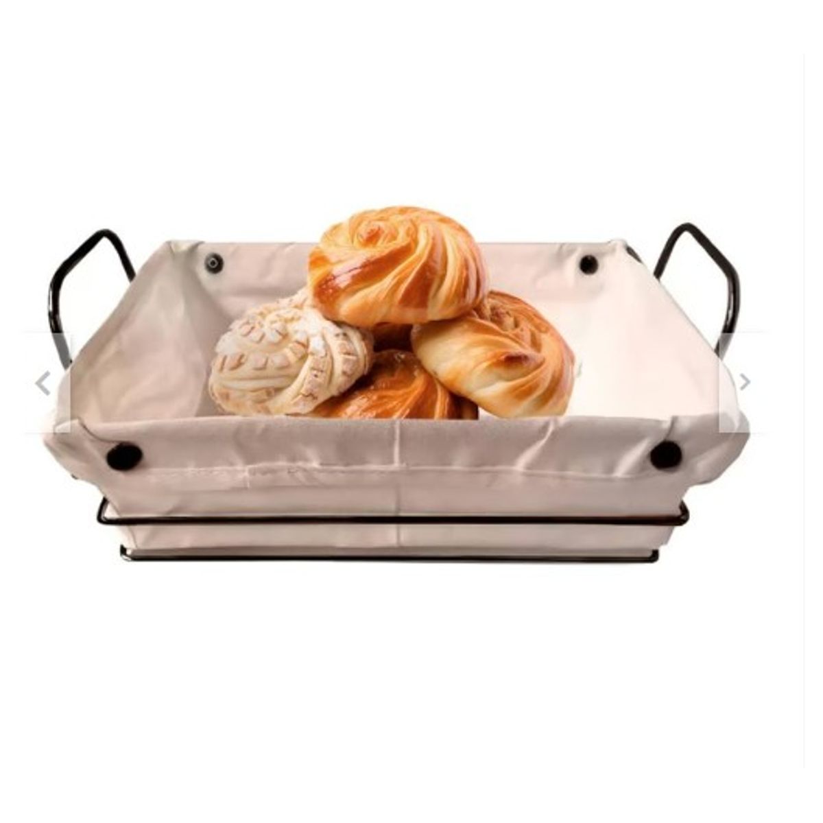 GENERICO - Panera Ovalada Dorada Canasta de Pan Elegante