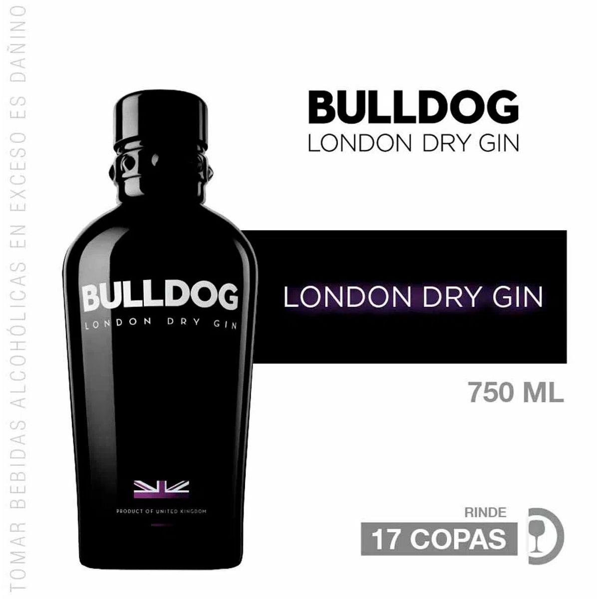 BULLDOG - Gin BULLDOG London Dry Botella 750ml