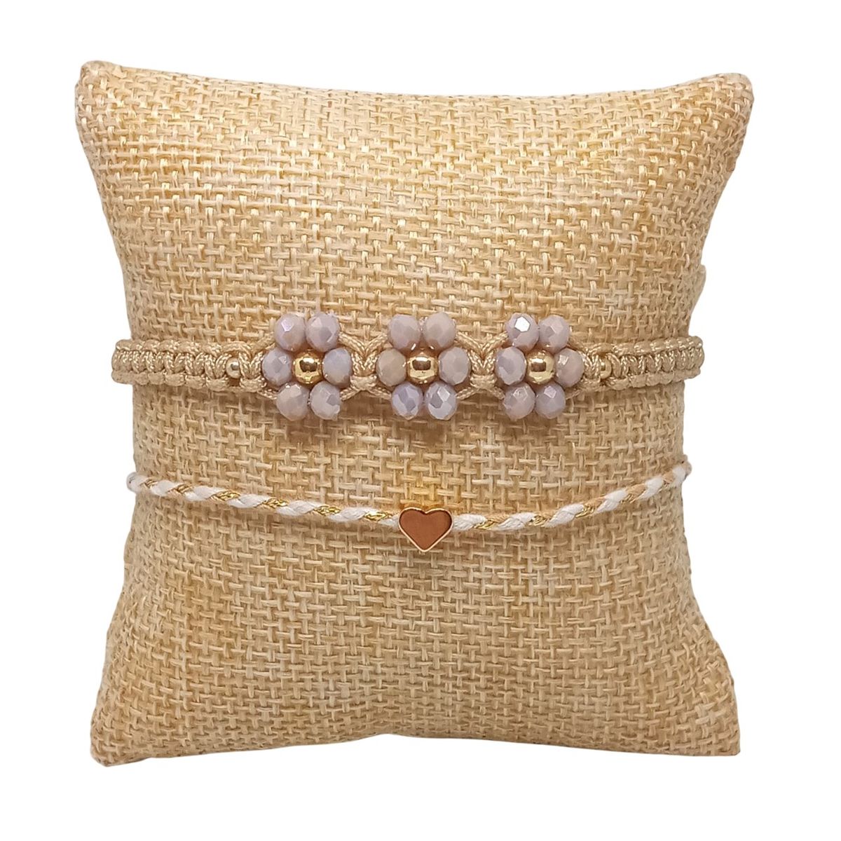 LUCYANA JOYAS Y ACCESORIOS - Pulsera para Mujer de Hilo con Flores - Joyas Lucyana