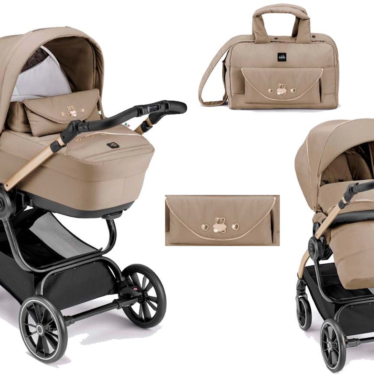 CAM IL MONDO DEL BAMBINO - CAM EXCLUSIVO COCHE MODULAR TECHNO POSH OSO ORO