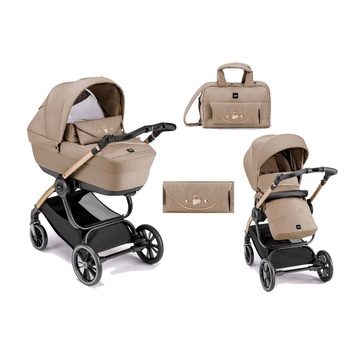 CAM IL MONDO DEL BAMBINO - CAM EXCLUSIVO COCHE MODULAR TECHNO POSH OSO ORO