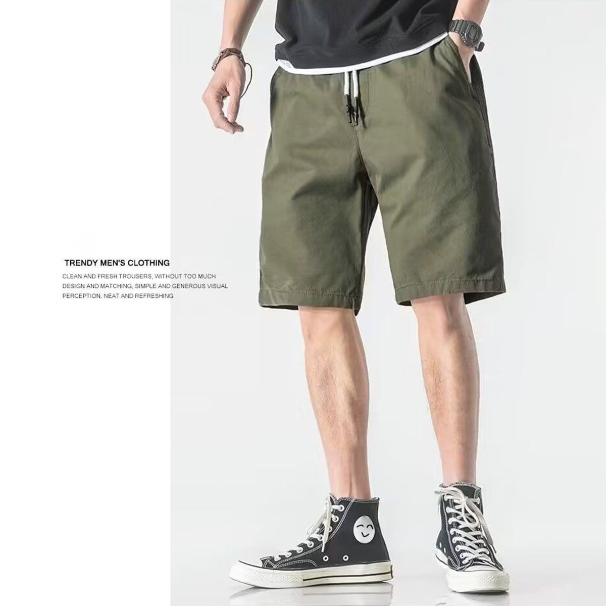 42AROZINA - pantalones cortos casuales para hombres