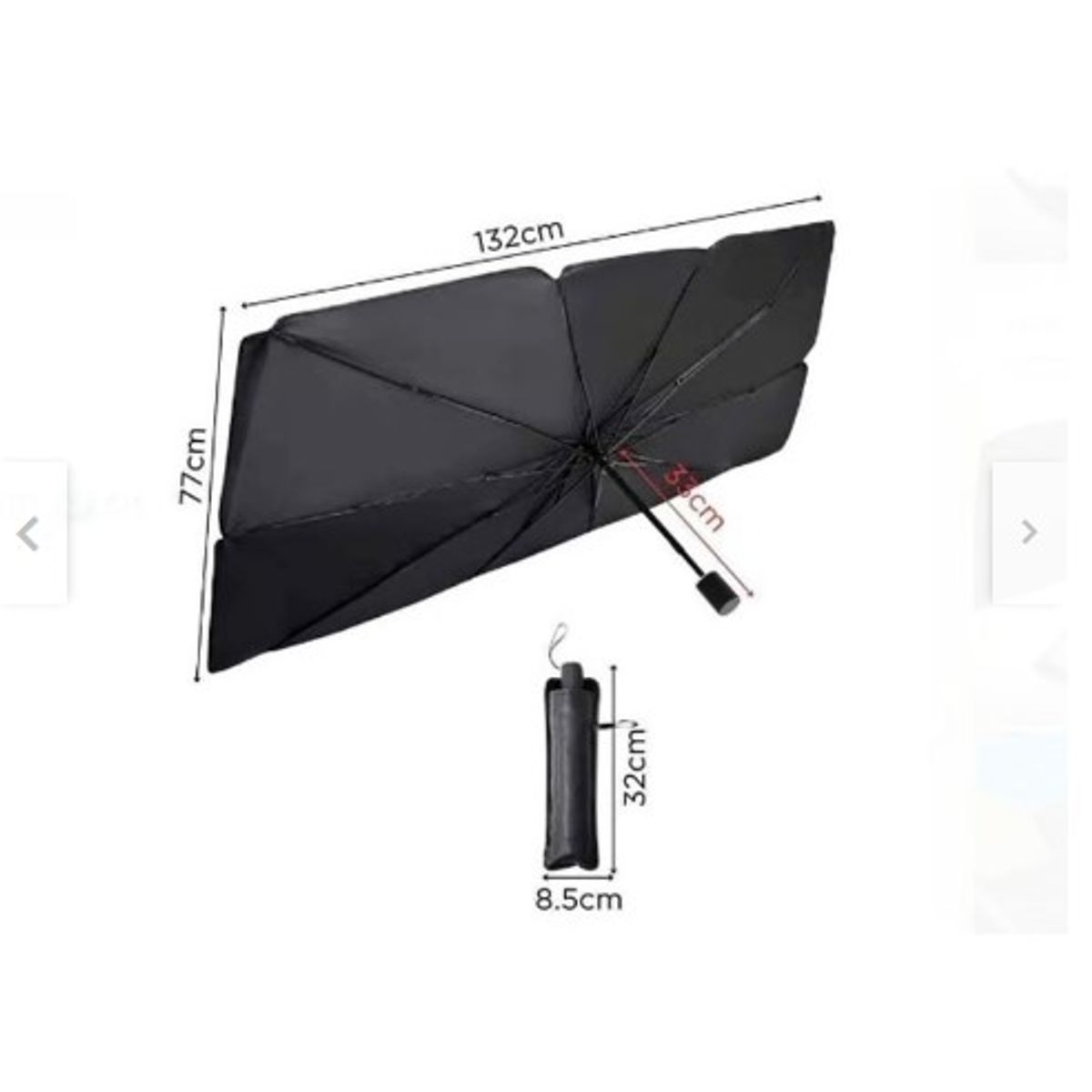 GENERICO - Tapasol Estilo Sombrilla para todo tipo de Vehiculos