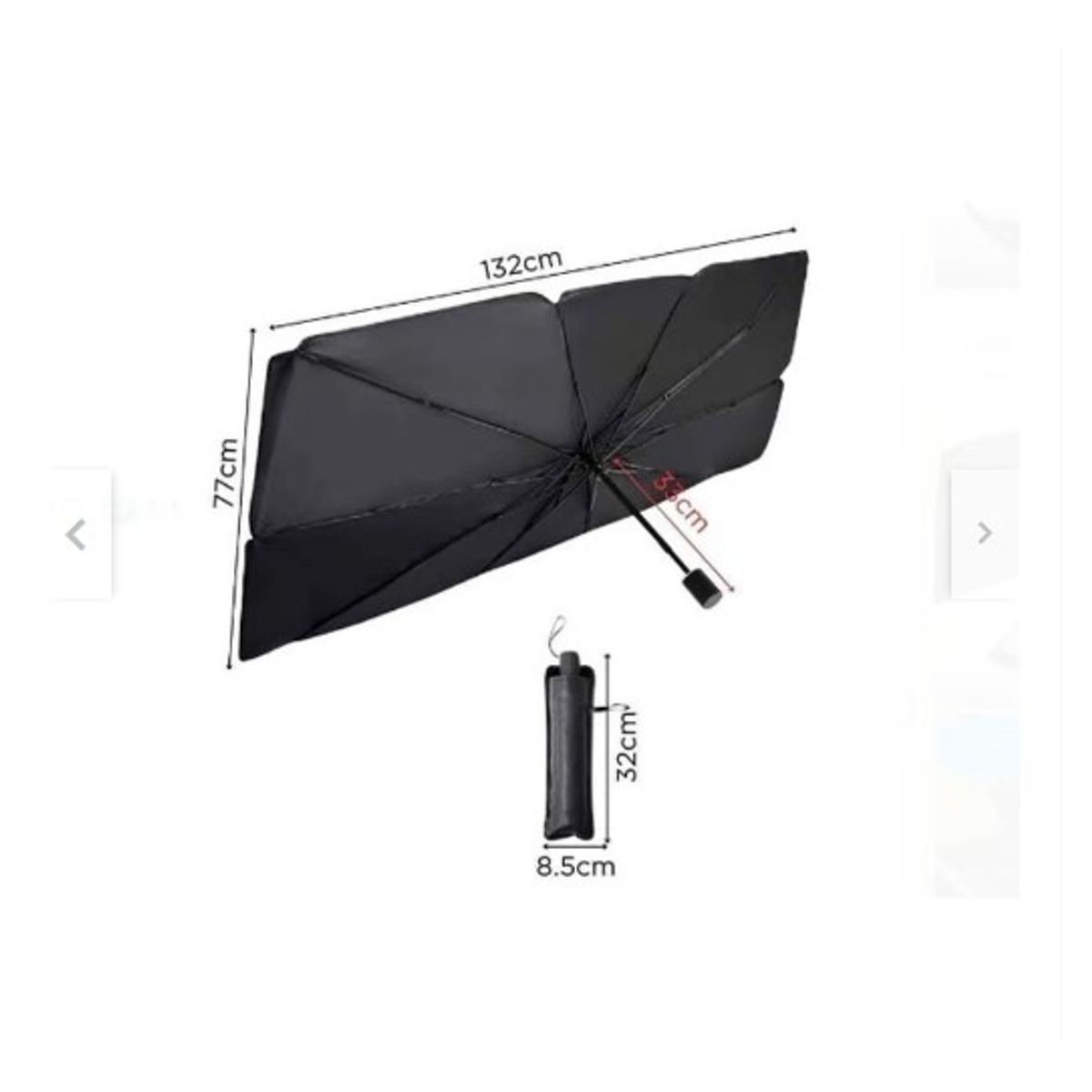 GENERICO - Tapasol Estilo Sombrilla para todo tipo de Vehiculos