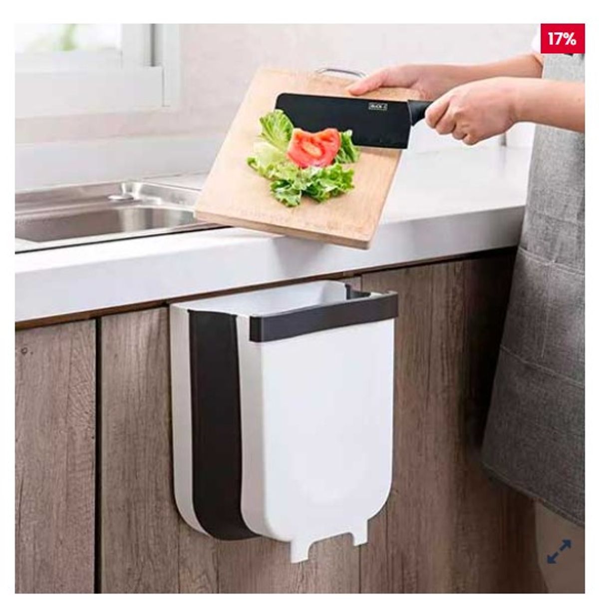 GENERICO - Organizador de cocina tacho de basura plegable