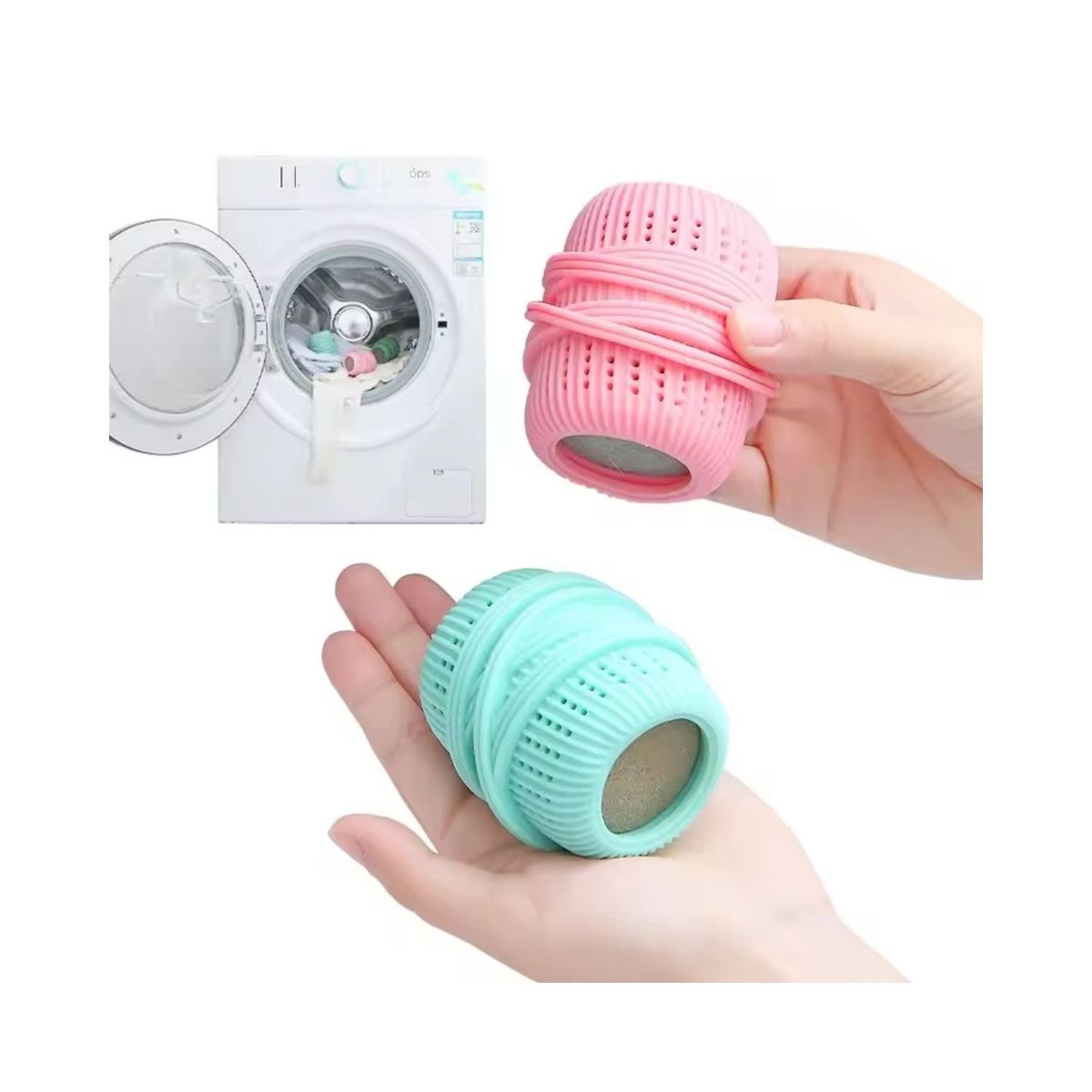 GENERICO - Bolas de Silicona para Lavadora Pack 3 Unds