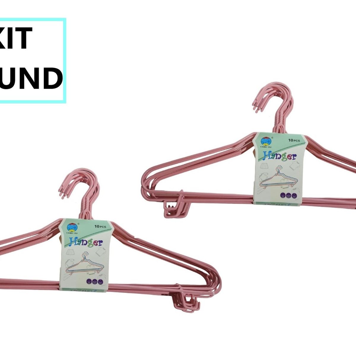 GENERICO - 20 Ganchos Colgadores Para Ropa - Rosado