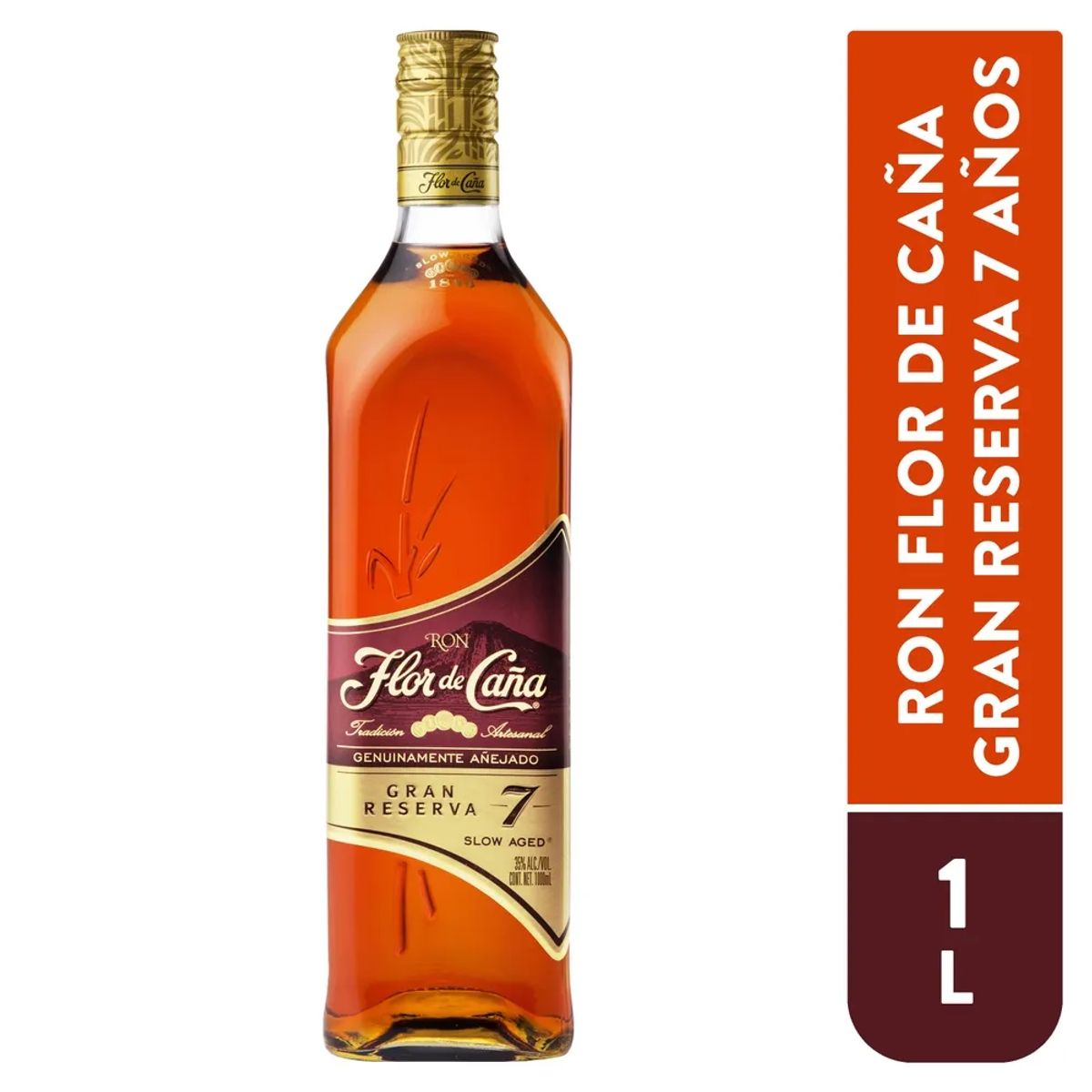 FLOR DE CAÑA - Ron Flor de Caña 7 años 1 LT