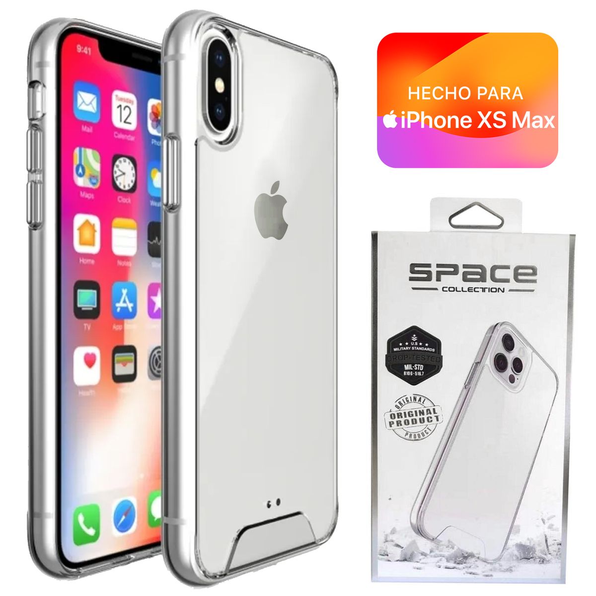 GENERICO - Space Case Transparente iPhone Xs Max Funda Para celular