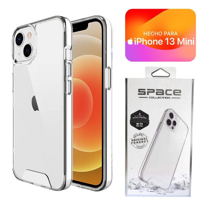 IMPORTADO MC - Space Case Transparente iPhone 13 Mini Funda Para celular
