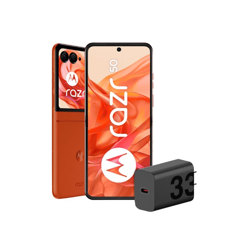 MOTOROLA - CELULAR MOTO RAZR 50 XT2453-1 PE 125GB 12GB DS NARANJA P/N:PB200072PE